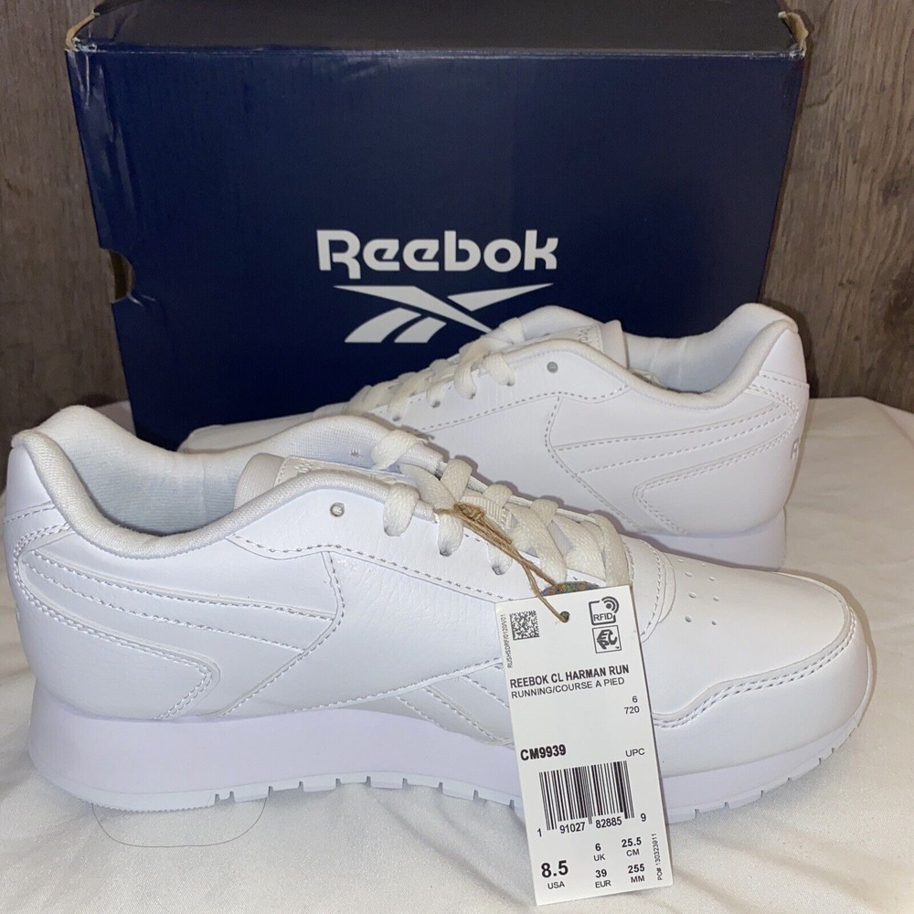 Reebok Women's Classic‎ Harman Run Sneaker, White/Steel, Sz 8.5